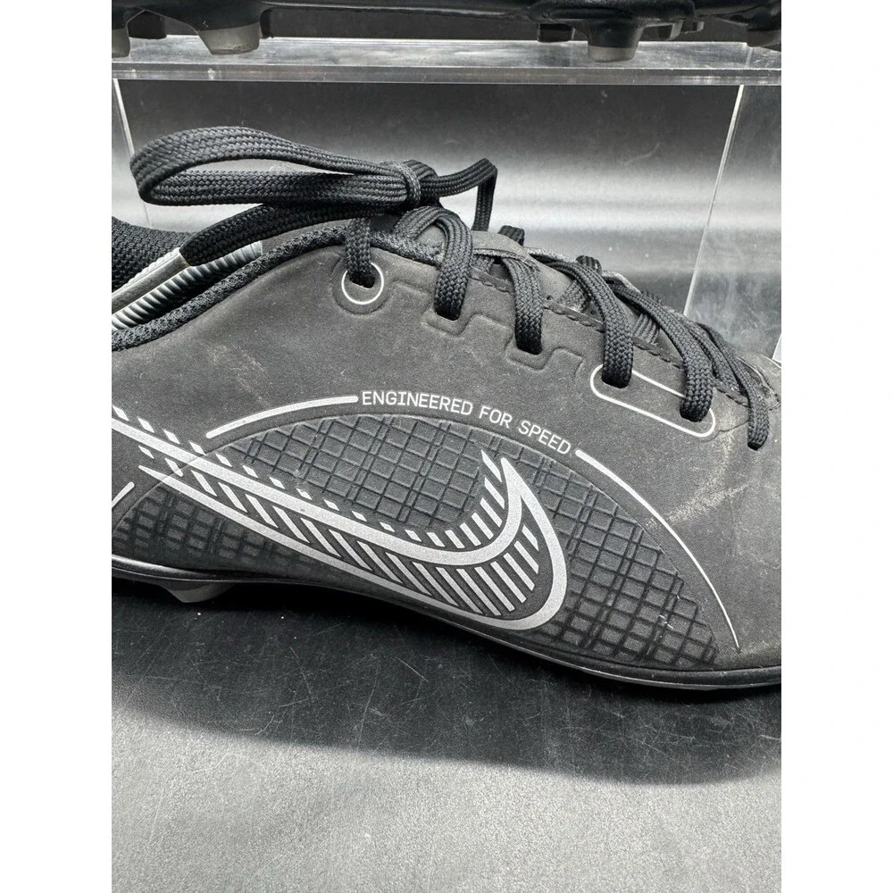Nike Vapor 14 Mercurial Soccer Cleats Youth Size 6Y Shoe Black Silver DJ2895-007